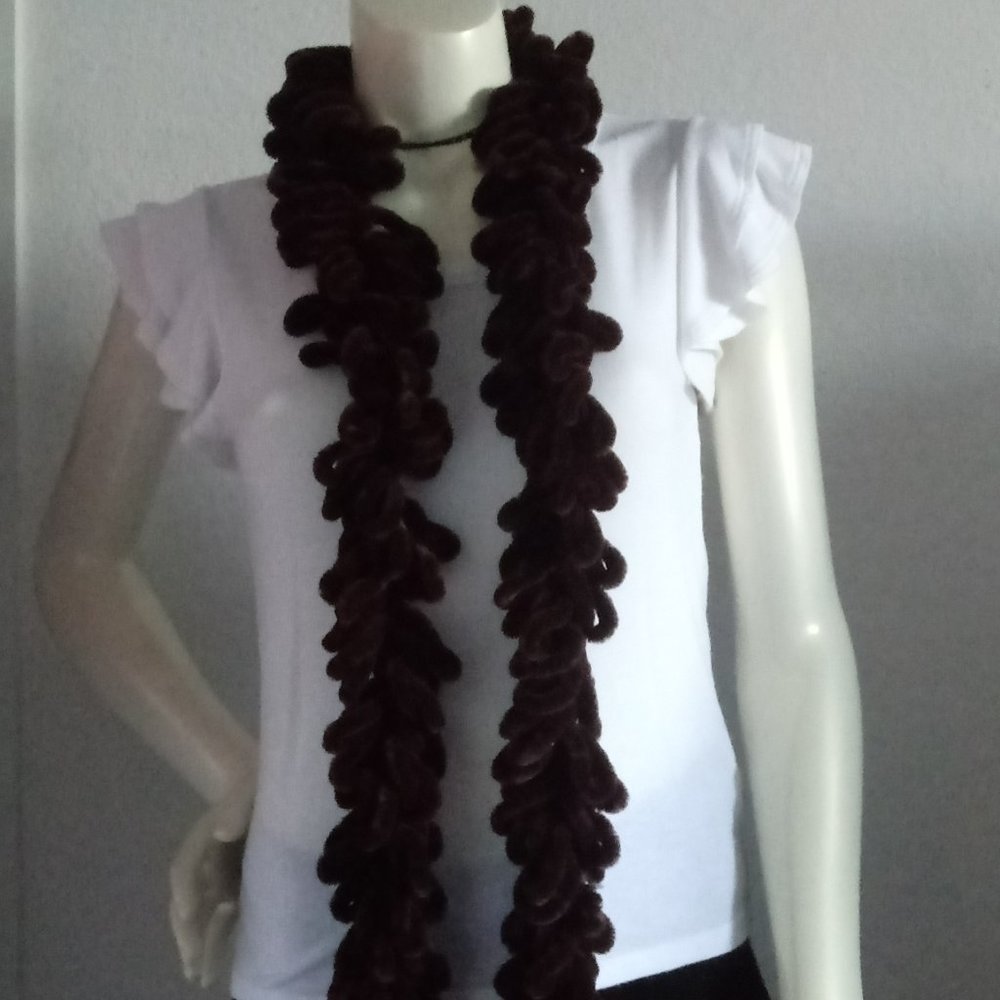 Brown Loop Scarf - Picture 2 of 8